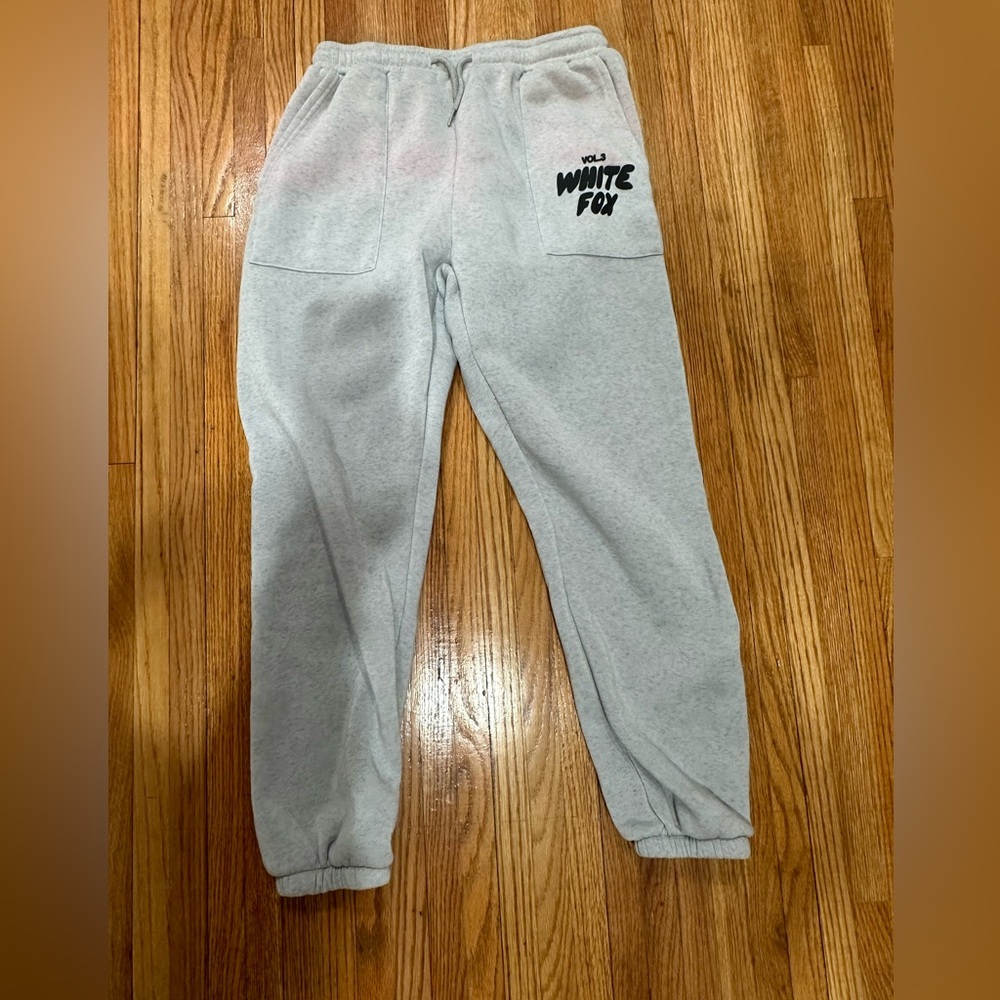 White Fox grey sweatpants